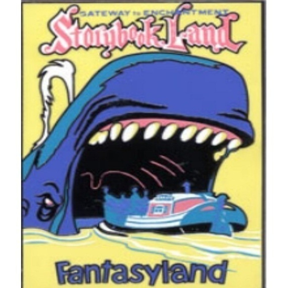 Disney Pin Storybook Land Boat Whale Mouth LE 26918 DLR Framed Attraction Poster